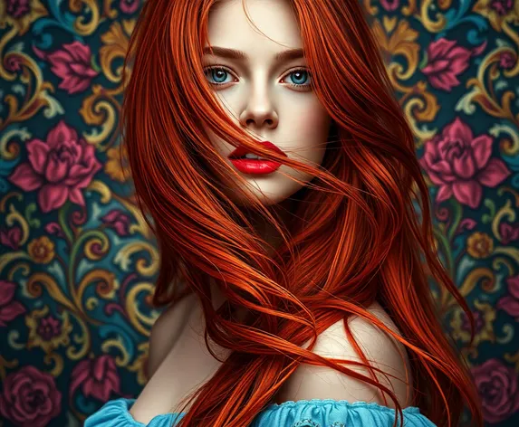 redhead long hair