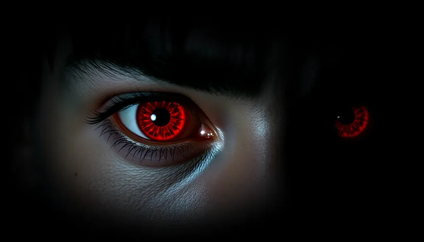 red eyes with black