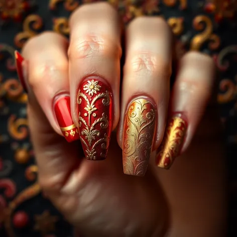 nail art in red