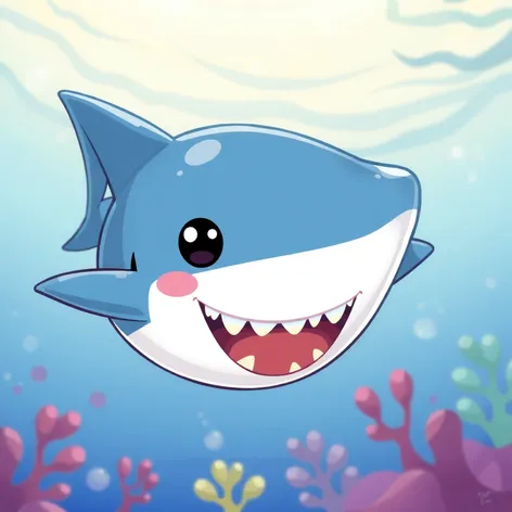 cute shark drawing