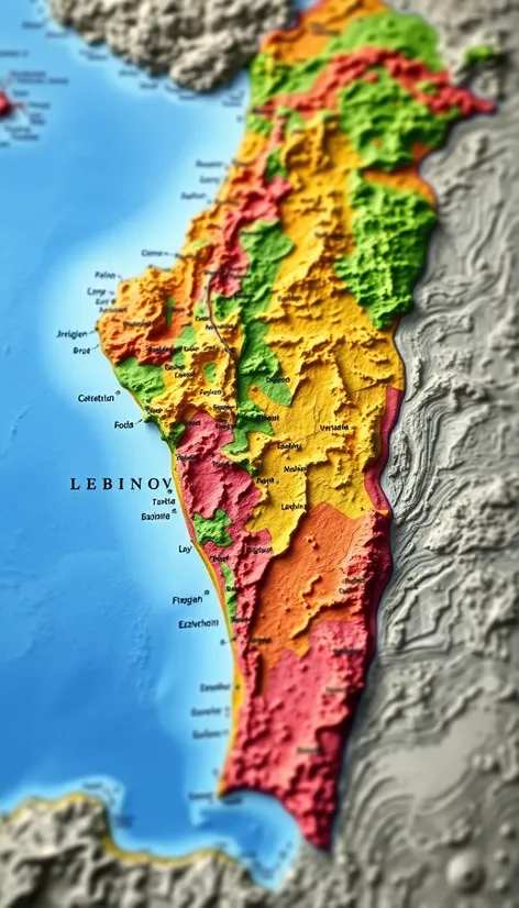 map of lebanon and