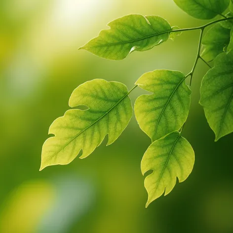 green leaves