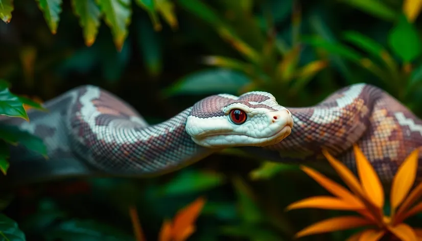 albino boa constrictor