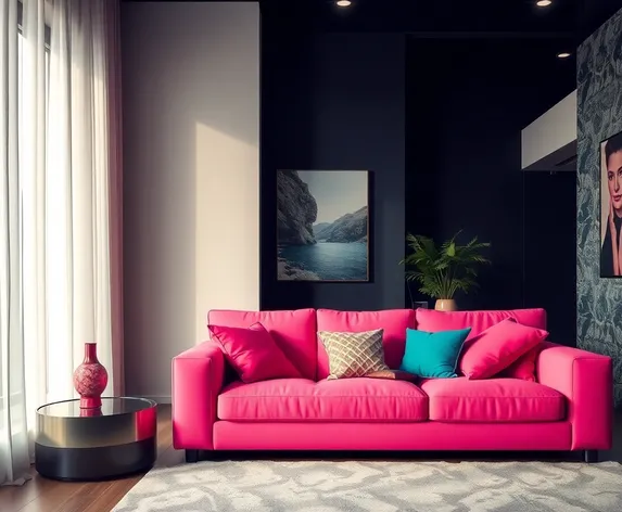 pink sofa