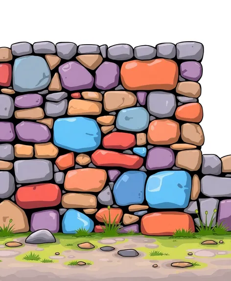 cartoon stone wall