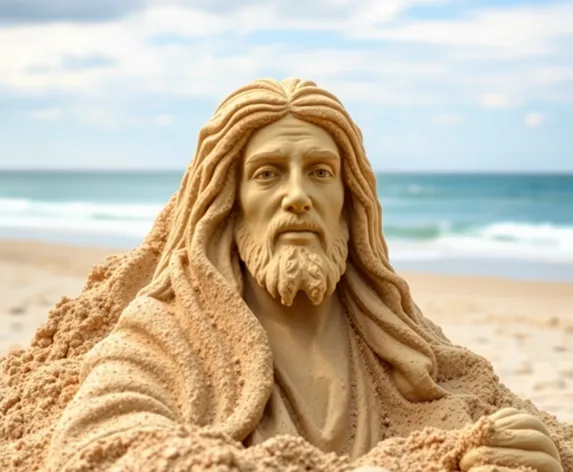 jesus sand sculpture