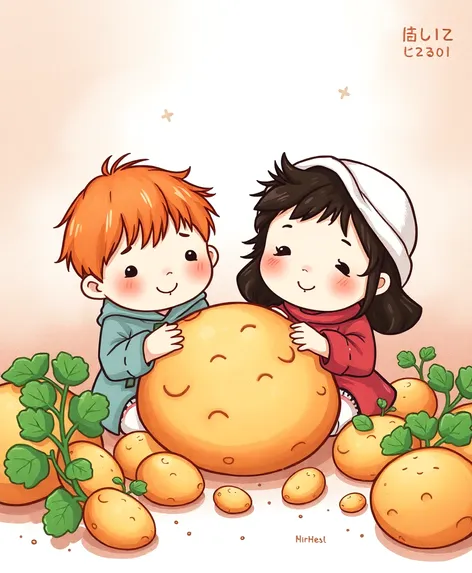 cute kids potatoes