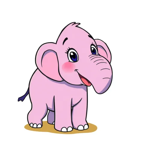 elephant drawing cartoon