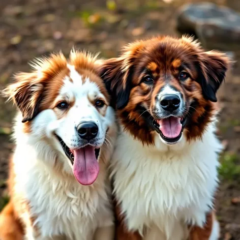 st. bernard and pyrenees