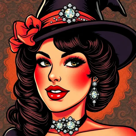 vintage witch pin up