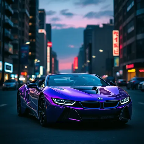 purple bmw i8