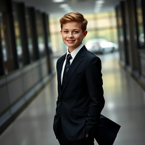 teenager in a suit