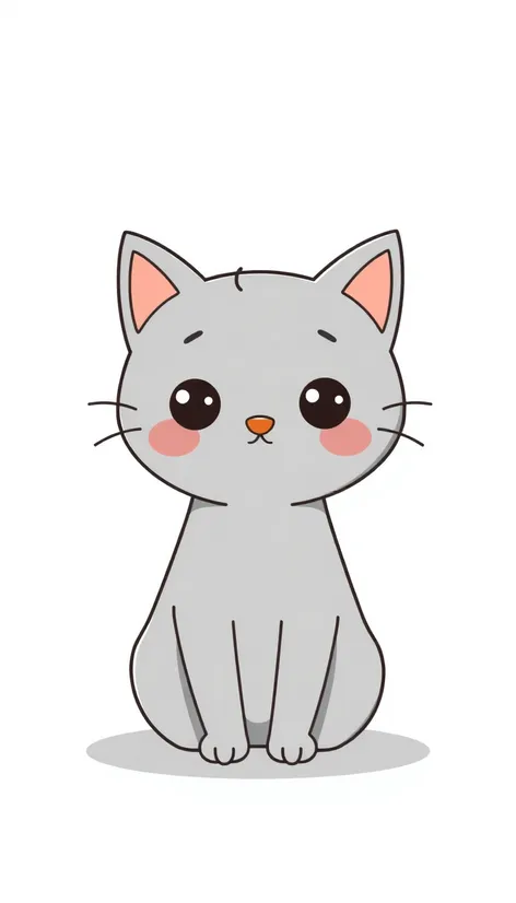 cartoon cat grey