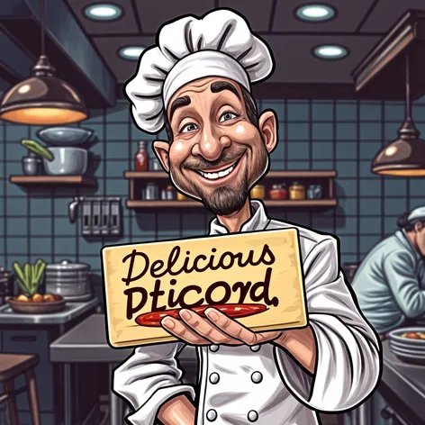 Chef , caricature, delicious