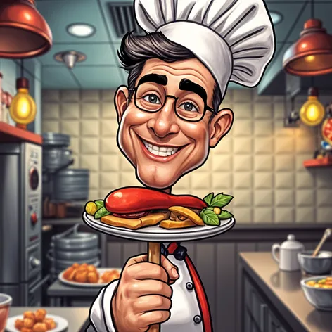 Chef , caricature, delicious