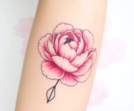 peony tattoo outline