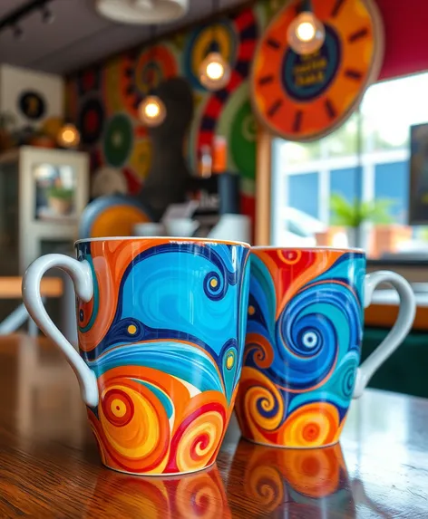 swirl hand painted coffee