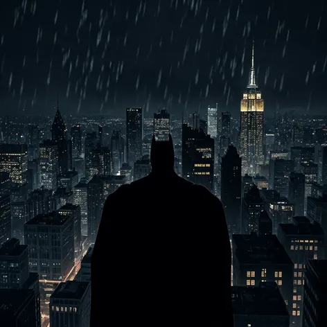 batman looking over gotham