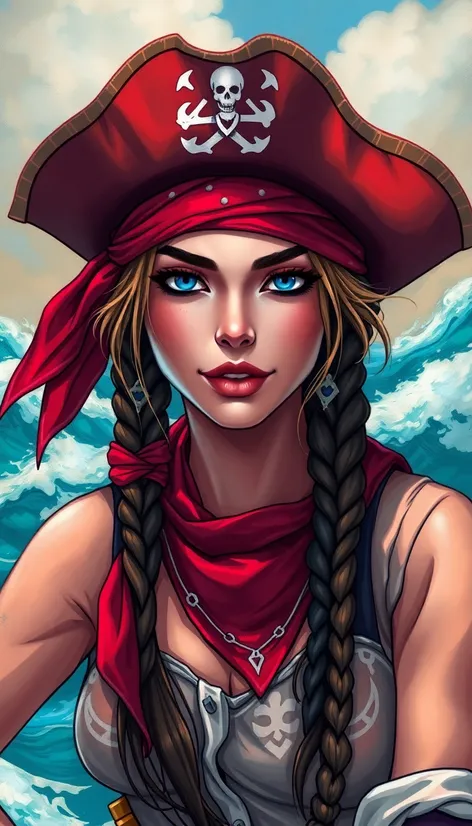 female pirate bandana