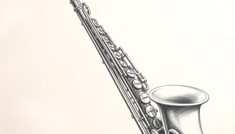 bari sax pencil skatch