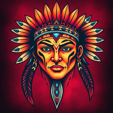 american indian tattoo art