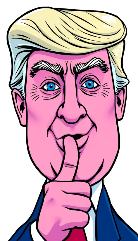 cartoon trump with thumb