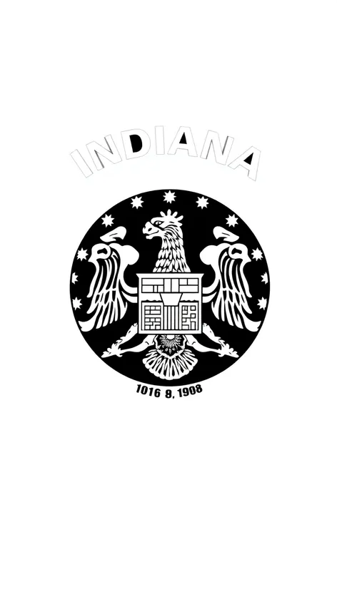 indiana state seal black