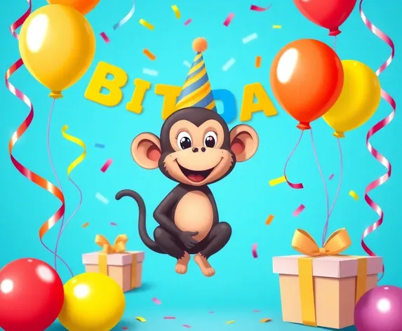 monkey bithday card maker