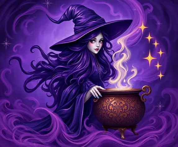 purple witch art