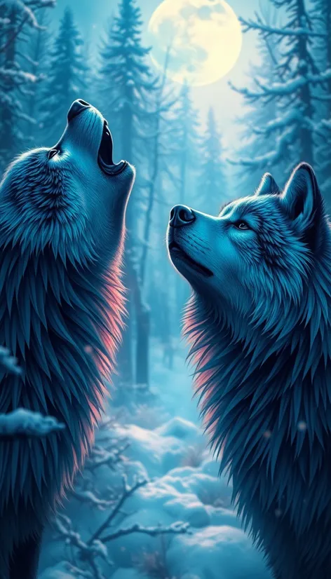 cool blue wolves