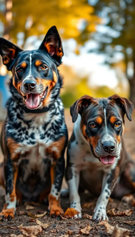 blue heeler and pit