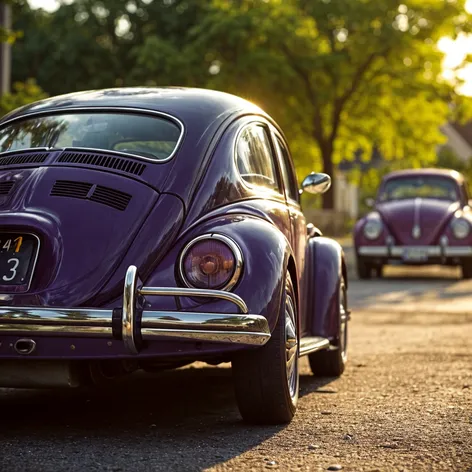 Purple vw beetle