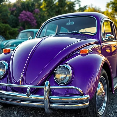 Purple vw beetle