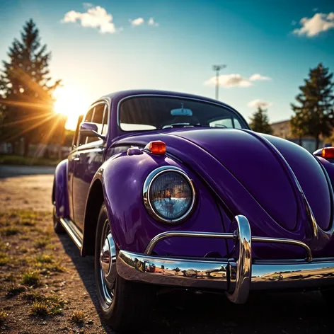 Purple vw beetle