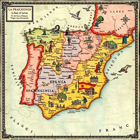 spain and france map