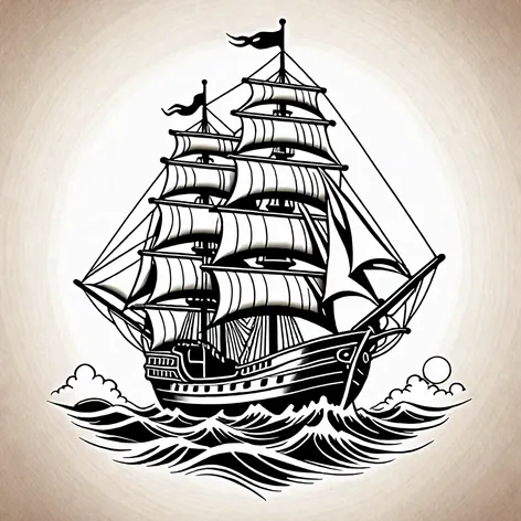 traditional ship tattoo