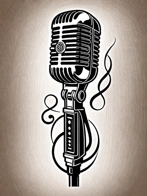 microphone tattoo