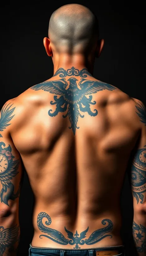 upper back tattoos male