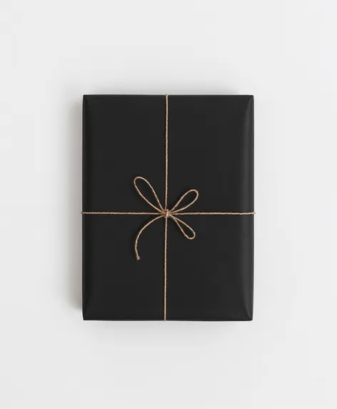 black wrapping paper