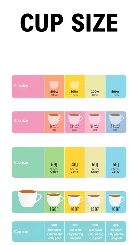 cup size chart with