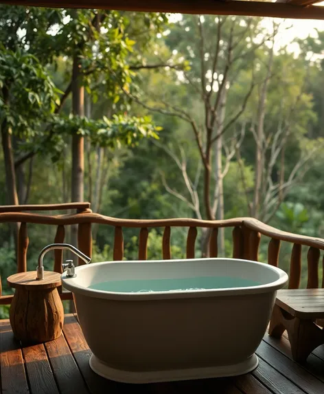 outdoor bathtub