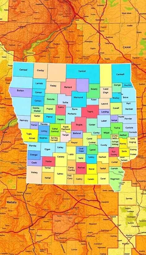 map of iowa counties