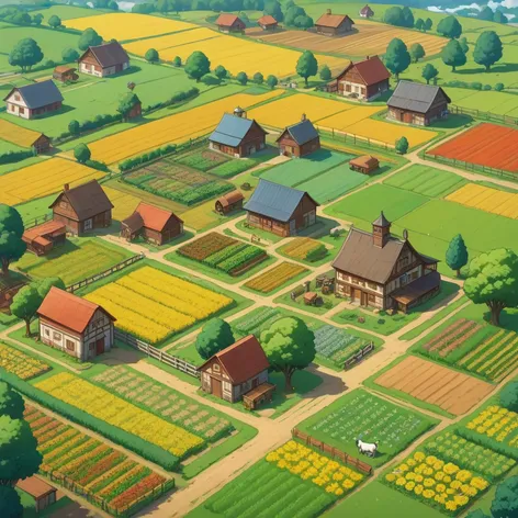 A farm with crops