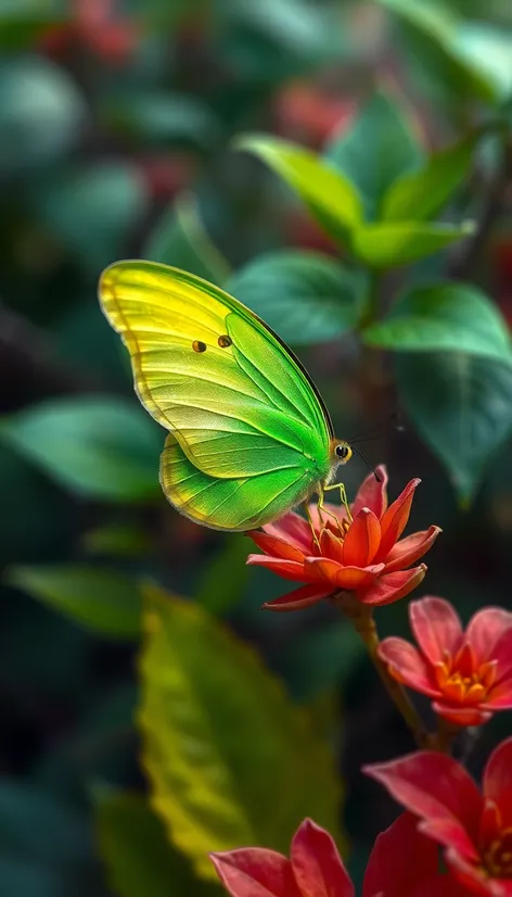 green butterfly