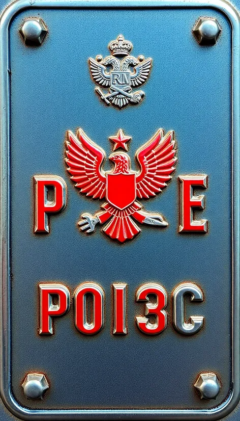 russian police plate