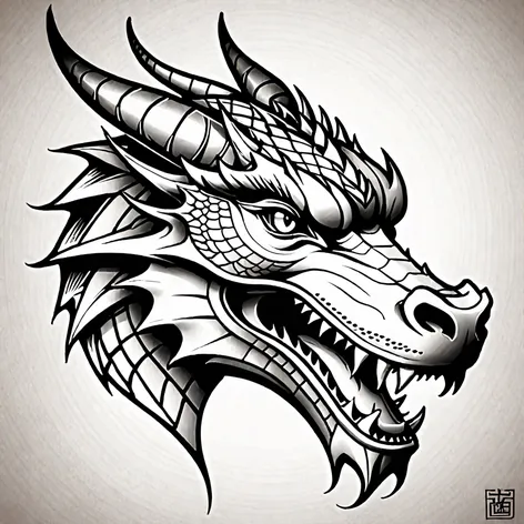 dragon head tattoo