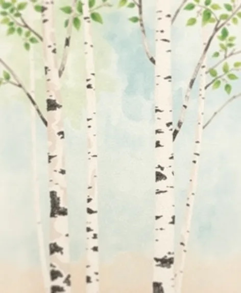 birch tree painting