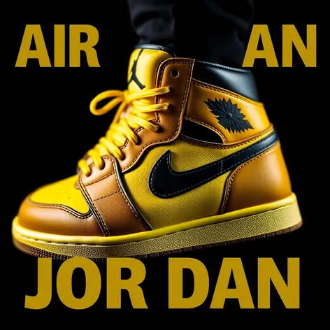 yellow black air jordan