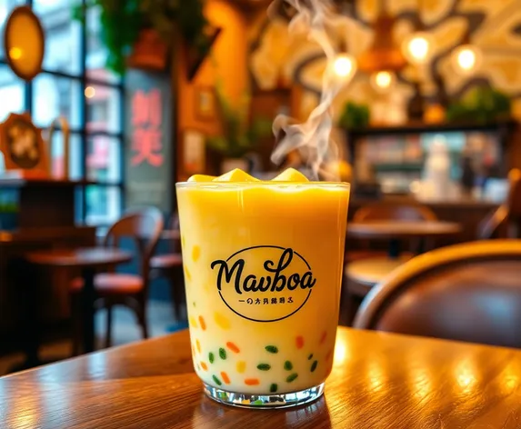 mango boba tea