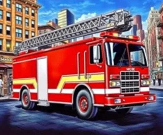 fire truck coloring page